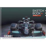 Альбом для малювання Star Автомобіль чорний із блакитним для хлопчиків 30 аркушів (PB-SC-030-442) - Pampik