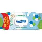 Вологі серветки універсальні Superfresh Antibacterial, 120 шт. - Pampik