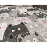 Покривало стьобане з наволочкою Eponj Home DuvardaKediler gri 220х160 см сірий (svt-2000022254830) - Pampik - 3