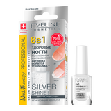 Максимальне відновлення Eveline Nail Therapy Professional 8 в 1 Здорові Нігті Silver Shine, 12 мл (LL12NT8W1SL) - Pampik