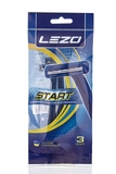 Одноразовий станок для гоління Lezo Старт, чоловічий, 3 шт. - Pampik