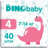 Підгузки на липучках DinoBaby 4 (7-14 кг), 40 шт. - Pampik