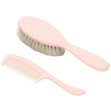 Щетка и гребешок для волос BabyOno, супермягкая щетина, светло-розовый (568/04) - Pampik