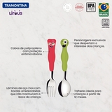 Набір столових приборів Tramontina Baby Lirous, 2 предмети, (23797/909) - Pampik - 3