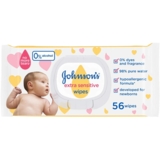 Вологі серветки для дітей Johnson's Baby Extra Sensitive Wipes Екстра ніжні, 56 шт. - Pampik