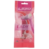 Одноразовий станок для гоління Lezo Lady, жіночий, 3 шт. - Pampik