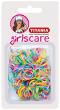 Набор силиконовых резинок для волос Titania, 1,5 см, разноцветные, 150 шт. (8067 GIRL В) - Pampik