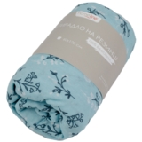 Простирадло на резинці Home Line Блакитні квіти, трикотаж, 120х60 см, блакитний з синім (159768) - Pampik