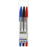 Кулькові ручки Buromax Classic, 3 кольори, 3 шт. (BM.8433) - Pampik