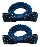 Набор резинок для волос в виде бабочки Titania Terry, 2 шт., голубой (7904 GIRL B) - Pampik