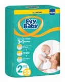 Підгузки Evy Baby 2 (3-6 кг), 58 шт. - Pampik