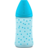 Пляшечка для годування Suavinex Basics, 3-позиційна соска, 270 мл, синій, 2 шт. (307608/3) - Pampik