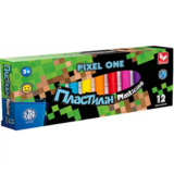Пластилін восковий Школярик Pixel One круглий 12 кольорів 150 г (303221005-UA) - Pampik