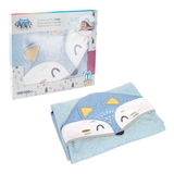 Полотенце для купания Canpol babies Лиса, с капюшоном, 100x100 см, голубой (26/801_blu) - Pampik