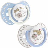 Силиконовая динамическая пустышка Lovi Night&Day Boy Lamb, 3-6 мес., 2 шт. (22/810boy_L) - Pampik