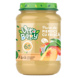 Пюре Vita Baby персикове з вершками та цукром, 180 г - Pampik