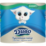 Туалетний папір Диво Ecosoft двошаровий 4 рулони (406840) - Pampik
