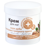 Крем для ног Домашний Доктор Конский Кора дуба и экстракт грецких орехов, 250 мл - Pampik