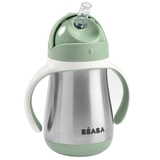 Металевий поїльник Beaba з трубочкою, 250 мл, зелений (913535) - Pampik - 3