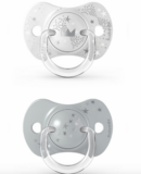 Пустушка силіконова Suavinex Чарівні історії, 6-18 міс., 2 шт., сірий (307332) - Pampik