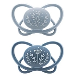 Пустушка Nip Мій метелик, силіконовий, 0-6 міс., 2 шт., блакитний з синім (38595-51) - Pampik