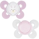 Силиконовая пустышка Chicco Physio Comfort, 0-6 мес., розовая, 2 шт. (74931.11.00.00) - Pampik