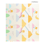 Дитячий двосторонній складний килимок Poppet Стікери та Казковий політ, 200x180x1 см (PP010-200) - Pampik - 3