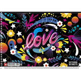 Альбом для рисования Школярик Яркая картинка с надписью love 30 листов (PB-SC-030-541) - Pampik