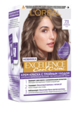 Стійка крем-фарба для волосся L'Oreal Paris Excellence Cool Creme, тон 7.11 (ультрапепельний русявий), 192 мл - Pampik