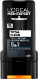 Гель для душа L’Oréal Paris Men Expert Total Clean 5 в 1, 300 мл - Pampik