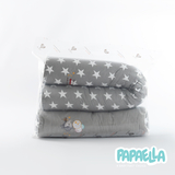 Защитный бортик-валик в кроватку Papaella Горошек, серый (8-34533 горошок сірий) - Pampik - 9