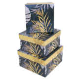 Набор подарочных коробок UFO Leaf 2289-SY436, 3 шт. (2289-SY436 Набор 3 шт LEAF прям.) - Pampik