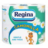 Туалетний папір Regina Camomile FSC ромашка, тришаровий, 4 рулони (416273) - Pampik