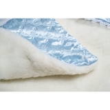 Конверт для немовлят Слов'янський пух з мереживом та хутром, блакитний - Pampik - 3