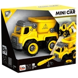 Конструктор DIY Spatial Creativity Строительный самосвал, желтый (CJ-1614171) - Pampik