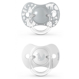 Пустушка силіконова Suavinex Fox Історії лисиці, 0-6 міс., сірий, 2 шт. (307323) - Pampik