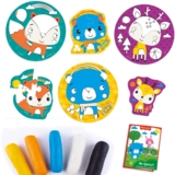 Набор для творчества Fisher-Price Лесные друзья 2 в 1 пазл с эко-тестом (VT4502-04) - Pampik - 3