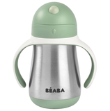 Металевий поїльник Beaba з трубочкою, 250 мл, зелений (913535) - Pampik - 2