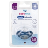 Силиконовая пустышка Baby-Nova Superhero, 6-18 мес., голубой (3962484) - Pampik - 2