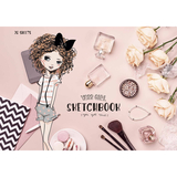 Альбом для малювання Star Дівчина з квітами бежевий 20 аркушів (PB-GB-020-423) - Pampik