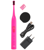 Звуковая гидроактивная зубная щетка Megasmile Black Whitening II Shocking Pink, розовый - Pampik - 2