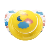 Пустышка силиконовая Курносики Я люблю маму, ортодонтическая, с колпачком, 6-12 мес., желтый (7116 Жов) - Pampik