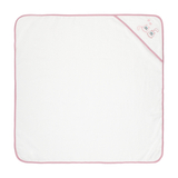 Полотенце с уголком Home Line Котики, с вышивкой, 90х90 см, белый с розовым (169102) - Pampik - 2