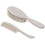 Щетка и гребешок для волос BabyOno, супермягкая щетина, светло-серый (568/03) - Pampik