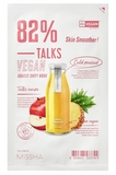 Тканевая маска Missha Talks Vegan Squeeze Sheet Mask Skin Smoother, 27 г - Pampik