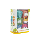 Набор игрушек для ванной Baby Team Зверята-кубики (9051_набор со слоником ) - Pampik - 4