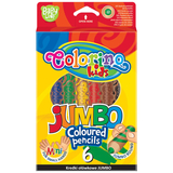 Олівці кольорові Colorino Jumbo з точилкою 6 кольорів 6 шт. (33121PTR) - Pampik