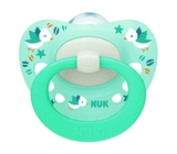 Пустышка силиконовая NUK Signature, ортодонтическая, 0-6 мес., голубой (3952344) - Pampik