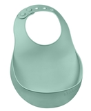 Нагрудник Beaba силіконовий, з кишенею, оливковий (913541) - Pampik - 2