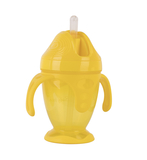 Поїльник Baby Team, з силіконовою трубочкою та ручками, 9+ міс., 220 мл, жовтий (5011) - Pampik - 2